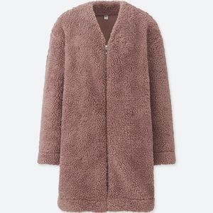Uniqlo Fluffy Fleece Long Sleeve Coat